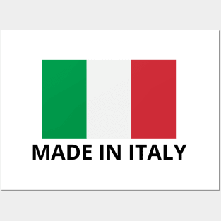 Made in Italy with italian flag Posters and Art